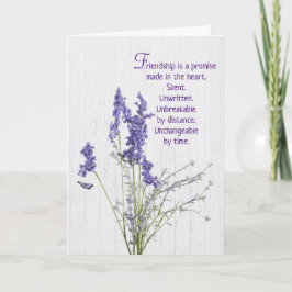 Lavender Flowers for Friendship Kaart