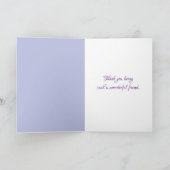 Lavender Flowers for Friendship Kaart (Binnen)