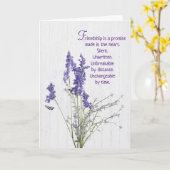 Lavender Flowers for Friendship Kaart (Gele Bloem)