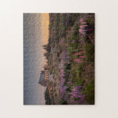 Lavender Flowers Hill and Field Village House Uitz Legpuzzel (Verticaal)