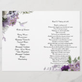 Lavender Flowers Hummingbird Funeral Programme Flyer (Achterkant)