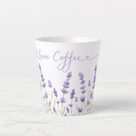 Lavender Flowers Ik hou van koffielatte Mok