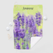 Lavender Flowers Impressionistische Waterverf Golfhanddoek (Insitu)