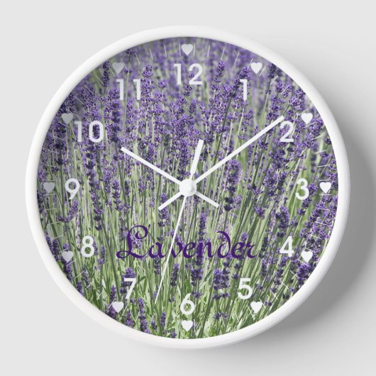 Lavender Flowers met Heart Symbols Floral (Voorkant)