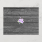 Lavender Flowers Old Barn Weddenschap Reception Informatiekaartje (Achterkant)