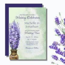 Lavender Flowers on Sage Green Floral Wedding