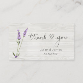Lavender Flowers on Wood Dank je wel! Plaatskaartje