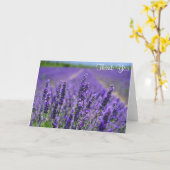Lavender Flowers  Paars Floral Hartelijk dank Kaart (Gele Bloem)