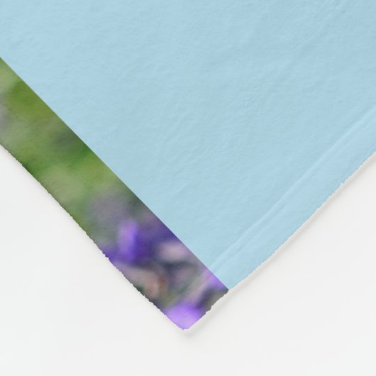 Lavender Flowers Paarse Floral Fleece Deken (Hoek)