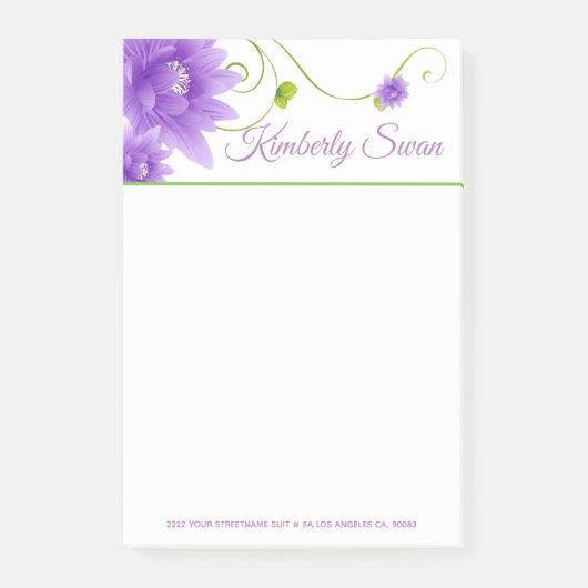 Lavender Flowers Post-it® Notes (Voorkant)