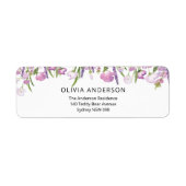 Lavender Flowers Return Address Label (Voorkant)
