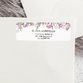 Lavender Flowers Return Address Label
