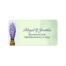 Lavender Flowers Sage Green Couple Weduwadres