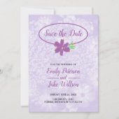 Lavender Flowers Save The Date (Voorkant)