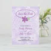 Lavender Flowers Save The Date (Staand voorkant)