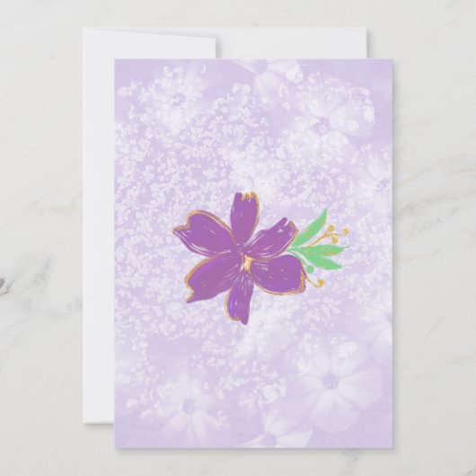 Lavender Flowers Save The Date (Achterkant)