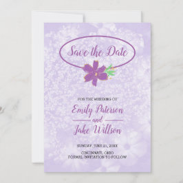 Lavender Flowers Save The Date
