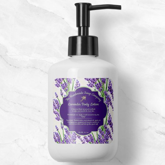 Lavender Flowers Soap and Cosmetics Label - 1
