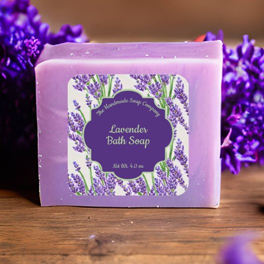 Lavender Flowers Soap and Cosmetics Label - 3