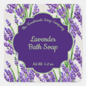 Lavender Flowers Soap and Cosmetics Label - 3 (Voorkant)