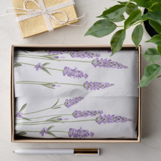 Lavender Flowers Wrapping Weefselpapier Tissuepapier (Geschenk)