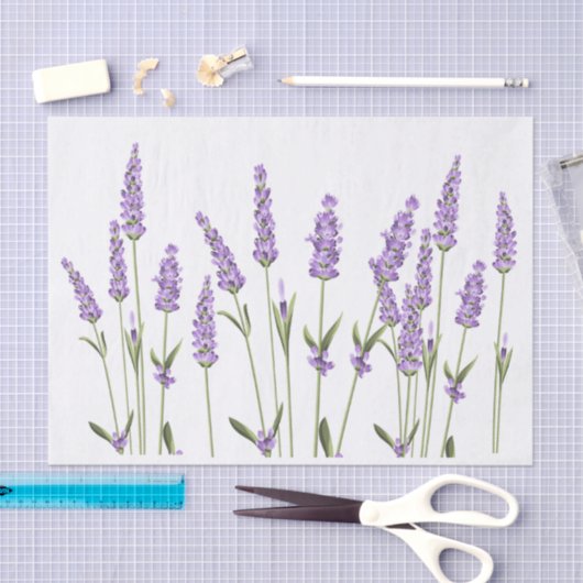 Lavender Flowers Wrapping Weefselpapier Tissuepapier (Craft)