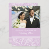 Lavender Foto Wedding Vow Renewal Uitnodigingen (Voorkant / Achterkant)