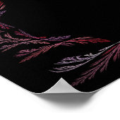 Lavender Fractal Floral Border Canvas of Poster (Hoek)