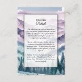 Lavender Frost in the Alpine Mist Wedding Informatiekaartje (Voorkant)