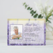 Lavender Funeral Hartelijk dank | Memorial Card Bedankkaart (Staand voorkant)