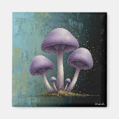 Lavender Fungus - Vintage Botanical Art Magnet (Voorkant)