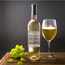 Lavender Garden - Aangepaste Floral Wijn Etiket