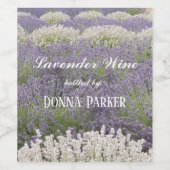 Lavender Garden - Aangepaste Floral Wijn Etiket (Enkel label)