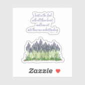 Lavender Garden Design. Aanmoediging van vers. Sticker (Vel)