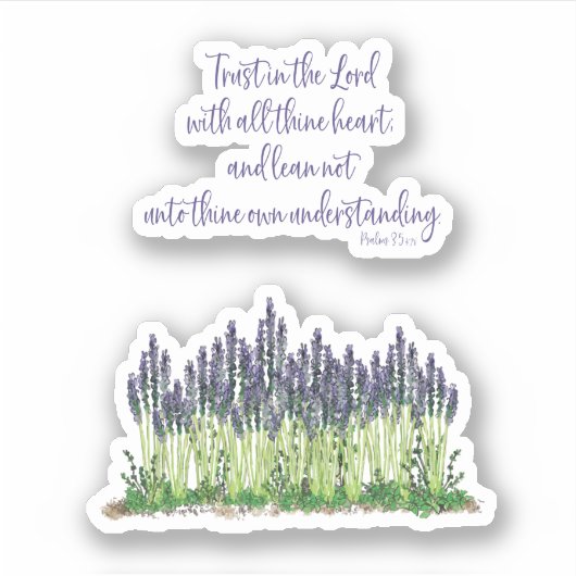 Lavender Garden Design. Aanmoediging van vers. Sticker (Voorkant)