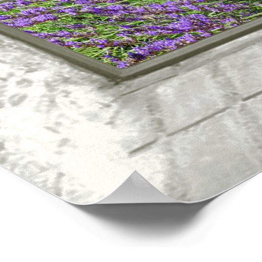 Lavender Garden Faux Uitzicht Poster (Hoek)