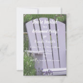 Lavender Garden-voorzitter Foto Retirement Party Kaart (Voorkant)