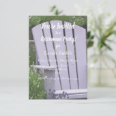 Lavender Garden-voorzitter Foto Retirement Party Kaart (Staand voorkant)