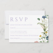 Lavender Garden Wedding RSVP-kaart RSVP Kaartje (Voorkant)