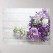 lavender-gekleurde bloemen op oud poster (Voorkant)