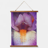 Lavender-gelaagde Iris ventilator Petal Sluiten Hangend Wandkleed (Voorkant)