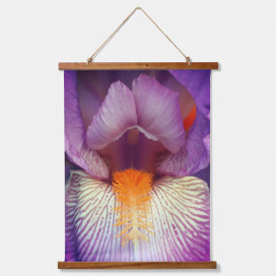 Lavender-gelaagde Iris ventilator Petal Sluiten Hangend Wandkleed