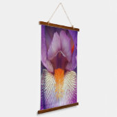 Lavender-gelaagde Iris ventilator Petal Sluiten Hangend Wandkleed (Gebogen)