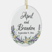 Lavender, gele rozen en Eucalyptus Keramisch Ornament (Rechts)