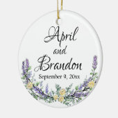Lavender, gele rozen en Eucalyptus Keramisch Ornament (Links)