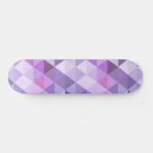 lavender Geometric Diamond Pattern Persoonlijk Skateboard (Horizontaal)