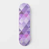 lavender Geometric Diamond Pattern Persoonlijk Skateboard (Voorkant)