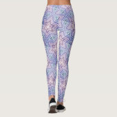 Lavender Geometric Star Maze Patroon Leggings (Achterkant)