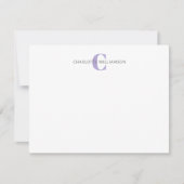 Lavender - Gepersonaliseerde monogrammed Stationer Notitiekaartje (Voorkant)