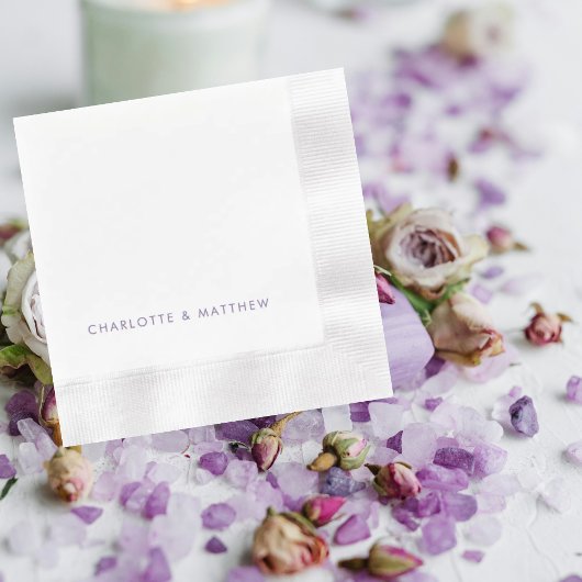 Lavender Gepersonaliseerde Namen Geconcentreerd Tr Servet